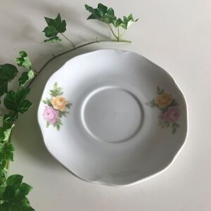 Vintage 6.25 Inch Thun Czech Republic Floral Patterned Small Saucer Plate